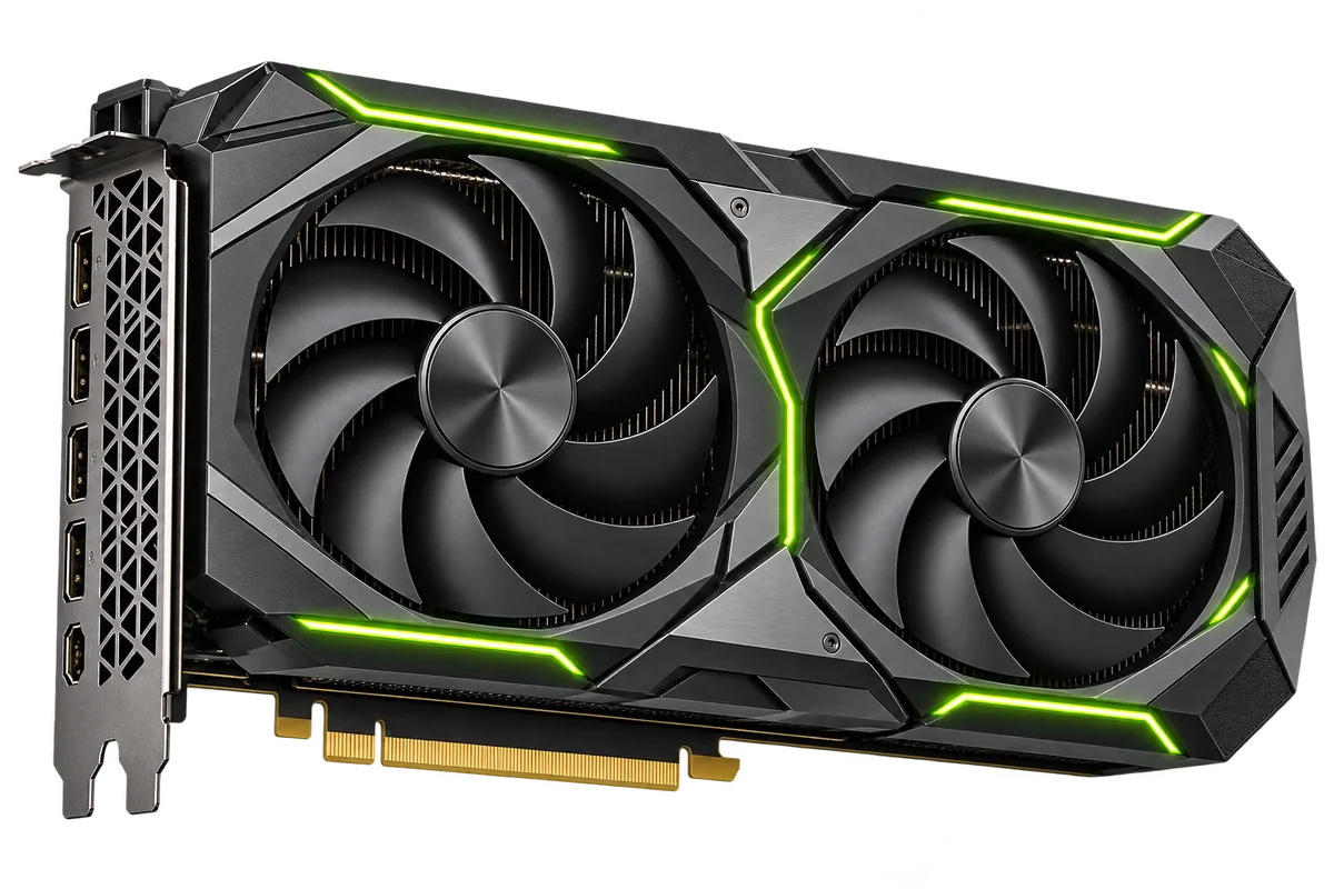 NVIDIA GeForce RTX 5090 Founders Edition. Representación ilustrativa de la familia GeForce RTX serie 50; no es una fotografía exacta del producto.